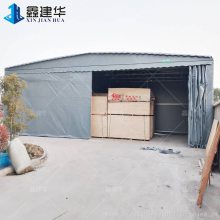 上门安装仓库雨棚大型电动伸缩蓬膜结构停车棚