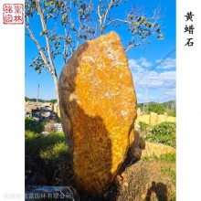 学校标志石文化石 石材可以刻字？ 企业宣传石黄蜡石