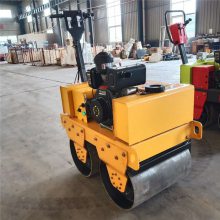 手推式压路机 小型柴油水冷压路机 双驱双振小型压路机