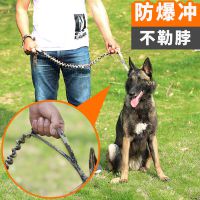 牽引繩大型犬邊牧德牧金毛馬犬狗鏈子遛狗繩伸縮犬中型寵物項(xiàng)圈