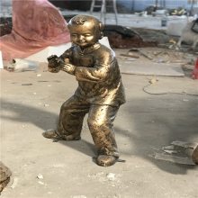 佛山玻璃钢儿童雕像 公园游戏小孩人物雕塑