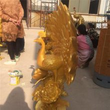 仿真孔雀雕塑厂家 金属抽象雕塑 孔雀雕塑公司