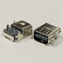 MINI DP沉板母座 迷你20P 沉板DIP+SMT插座 DispalyPort 20P 音频插座