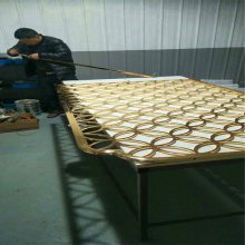 15mm厚铜板浮雕屏风 香槟金铝艺隔断 如此有立体感YS-860