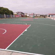 山东聊城5mm硅pu篮球场铺设 篮球场地胶翻新 环保塑胶球场材料施工