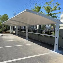 谷城膜结构车棚 电动车车棚价格200一平方