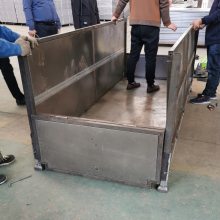 铁皮箱折叠金属周转箱可移动堆垛