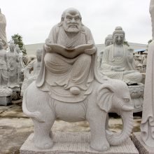 石雕十八罗汉雕像的简要介绍 1.5米青石降龙伏虎罗汉尊者加工厂