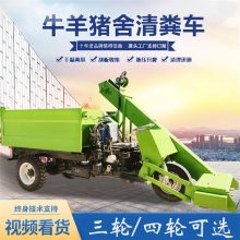 牧场内流淌粪便清粪车 养殖圈舍粪水运输车 三轮2立方料斗铲粪车