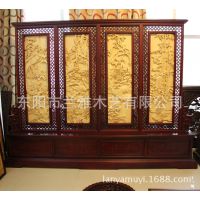 东阳木雕 摆件 中式装修 仿古家具 落地屏风 四季花鸟