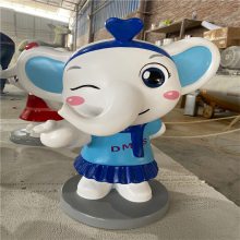 玻璃钢卡通雕塑厂家 卡通小牛雕塑 珠海游乐场主题雕塑摆件