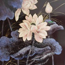 酒店装饰画 客房 清新花卉 线描 抽象 设计 厂家定制 伍一艾