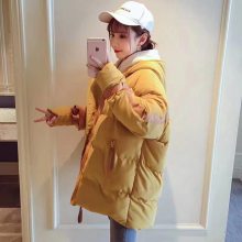 威海韓國服裝城大長款女裝羽絨服女裝加絨保暖棉服工廠虧本大甩賣