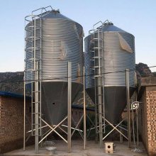 猪场自动化养殖设备饲料储存罐 猪场喂料系统 全自动料塔