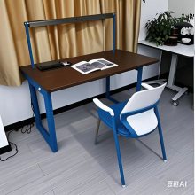 专注定制学校图书馆阅读桌带护眼灯架阅览桌学习桌