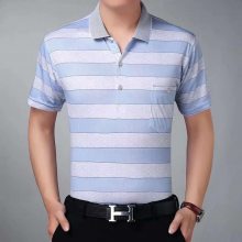 热卖地摊货源 夏季中老年男士休闲翻领T恤衫短袖男式圆领T恤东莞虎门厂家供应