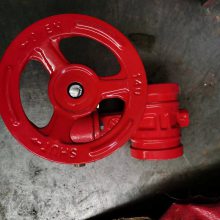 重型花体消防手柄涡轮信号蝶阀 加厚碟板 密封胶圈