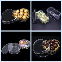 伟胜心形饼干盒透明PS食品包装盒天地盖塑料盒精美曲奇饼干盒同款