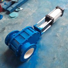 Z644TC-16C 气动陶瓷双闸板阀 仓泵输灰出料阀 DN100 气动陶瓷双插板阀