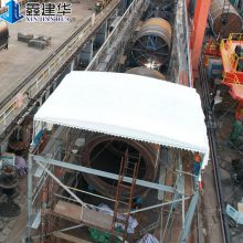 可移动电动推拉蓬 户外大型防雨棚 活动雨篷可签订施工合同