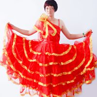 定制 民族大合唱演出服装 女长裙 开场舞蹈服装大摆裙表演服饰