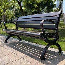 公园椅 户外休闲钢木座椅 现代室外商场休闲座椅 实木长椅 批发