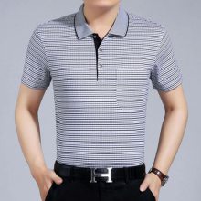 口袋商务衫爸爸夏装男式十三行服装批发市场四川泸州库存爸爸装中老年