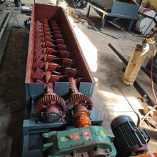 大型双轴刀片螺旋洗石子机 1213石子擦洗机 高岭土槽式洗矿机