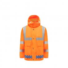 高可视雨衣套装 户外施工路政安全服防汛 防水防风安全反光雨衣