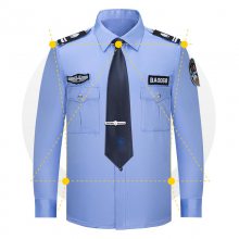 春秋季修身衬衣套装 长袖值班工作服劳保服单位男女制服