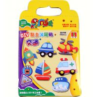 疯乐土超轻粘土交通冰箱贴6只装9色益智儿童***彩泥玩具带说明