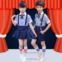 2018六一新款儿童背带校服班服男女童合唱服幼儿园表演服