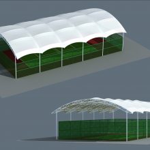 安徽阜阳停车棚膜结构 ETFE彩色膜免费方案设计