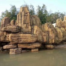塑石假山雕塑浮雕假树大门公园流水瀑布效果美观可上门定制