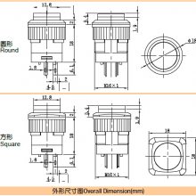 FD16 方面自锁无锁按钮开关