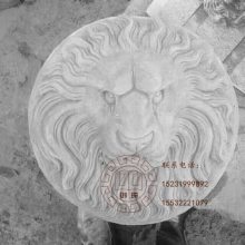 石雕喷泉壁挂狮子头水景墙别墅鱼池喷水出水口汉白玉晚霞红挂件 创琦雕塑