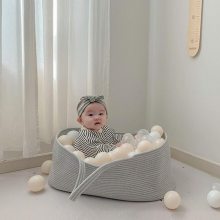 棉绳编织宝宝篮车载睡篮外出便携新生儿宝宝篮手提篮亲肤