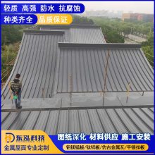 0.8mm厚YX65-430缝合型360°锁边铝镁锰板双曲面PVDF涂层屋顶防水火车站铝合金板材