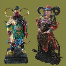 大型佛像总厂 珈蓝菩萨 韦陀 树脂彩绘贴金 关公 周仓关平