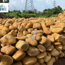 广东黄蜡石刻字加工基地/黄蜡石茶几石凳定制/人工可搬动的黄蜡石