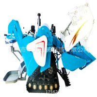 一九轮式小麦脱粒机 微型稻麦联合收割机 全液压控制小型收割机