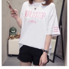 尾货2元短袖韩版女装夏季t恤潮版大版女式T恤清货几元直播货源