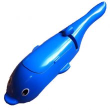 静电干洗器 新奇特蓝色海豚微型干洗器 静电吸毛刷吸毛器