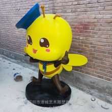 港城雕塑蜜蜂卡通厂家 湖南景区迎宾蜜蜂人玩偶雕像