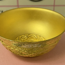 足金碗筷勺定制,可根据需求调整尺寸克重