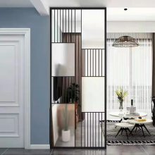 佛山酒店简约不锈钢隔断屏风玄关办公室 售楼大堂隔断镂空花格玫瑰金屏风