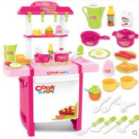 新款儿童仿真过家家厨房玩具婴幼儿角色扮演益智厨具套装一件代发