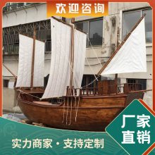 定制户外游乐大型景观船 海盗帆船 装饰战船仿古木船摆件道具船