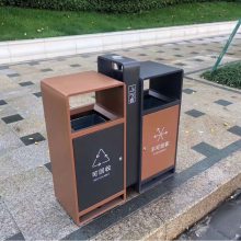 南京不锈钢定制款垃圾桶 户外木条公园椅 南京镀锌烤漆垃圾箱加工厂