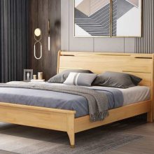 New design OAK bed double woodbed